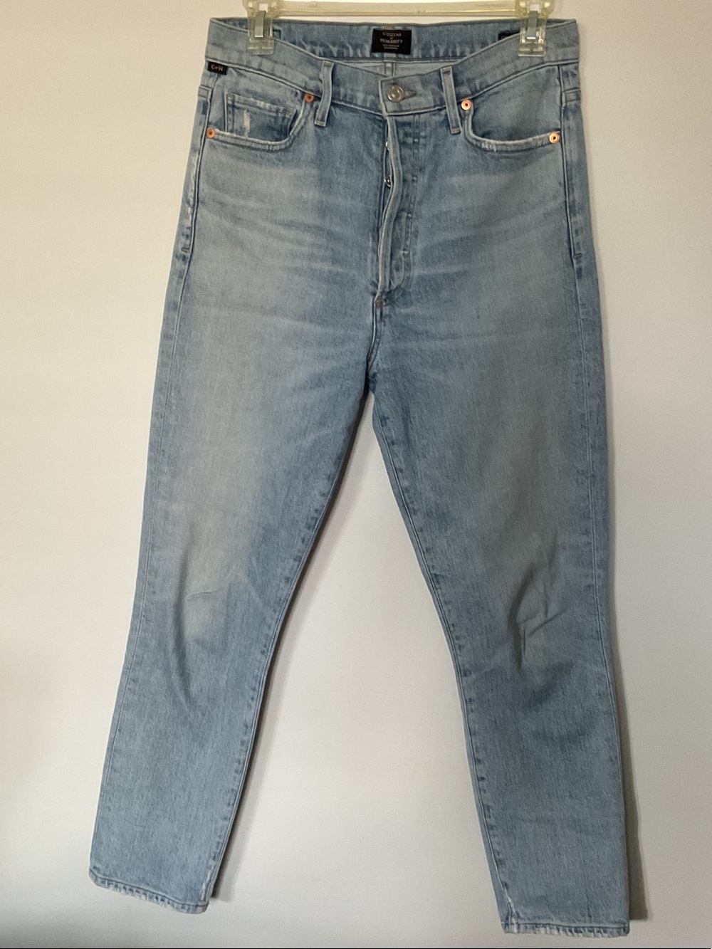 Citizens Of Humanity Light Blue “Olivia Crop High Rise Slim” Jeans